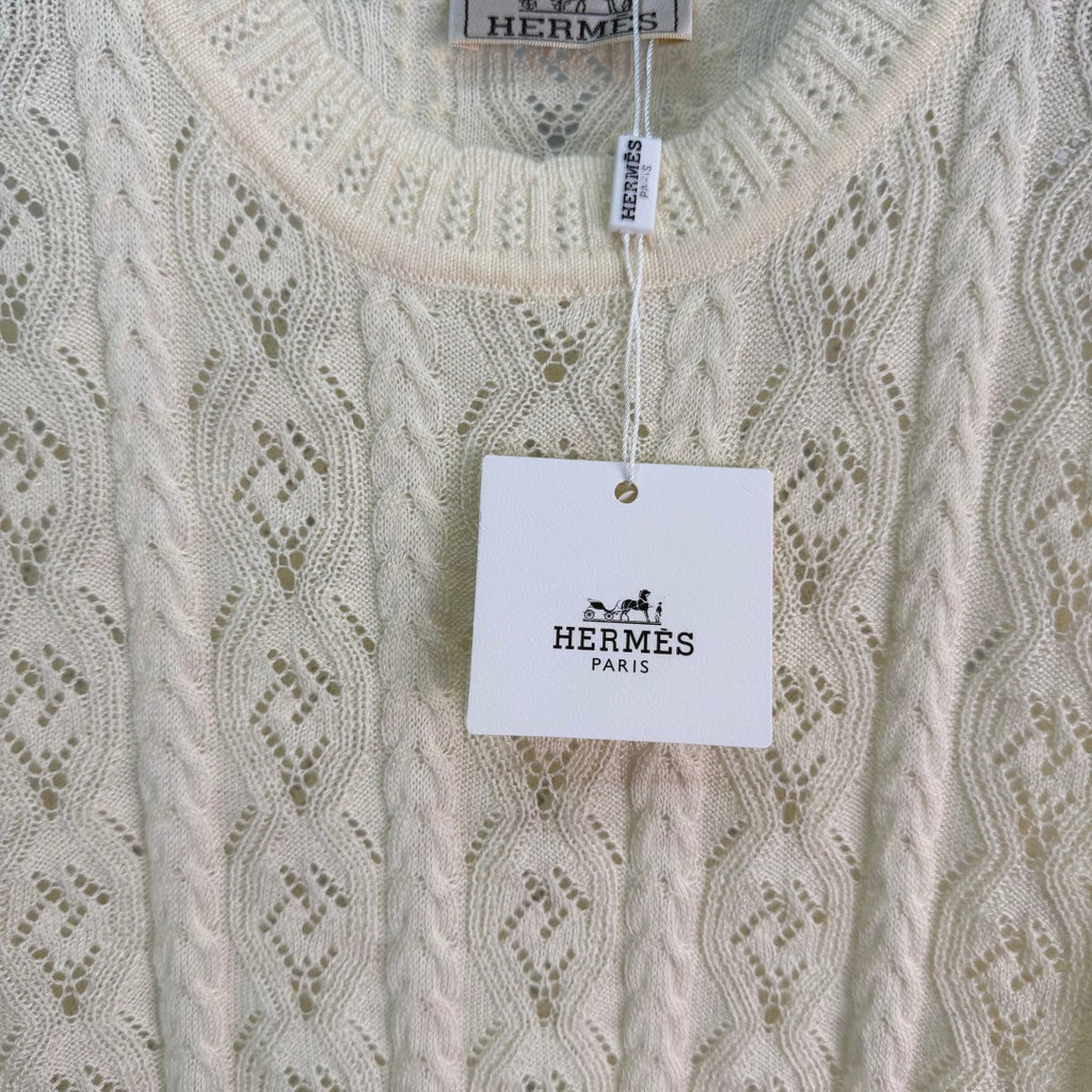 Pointelle Knit Polo Shirt - View 6