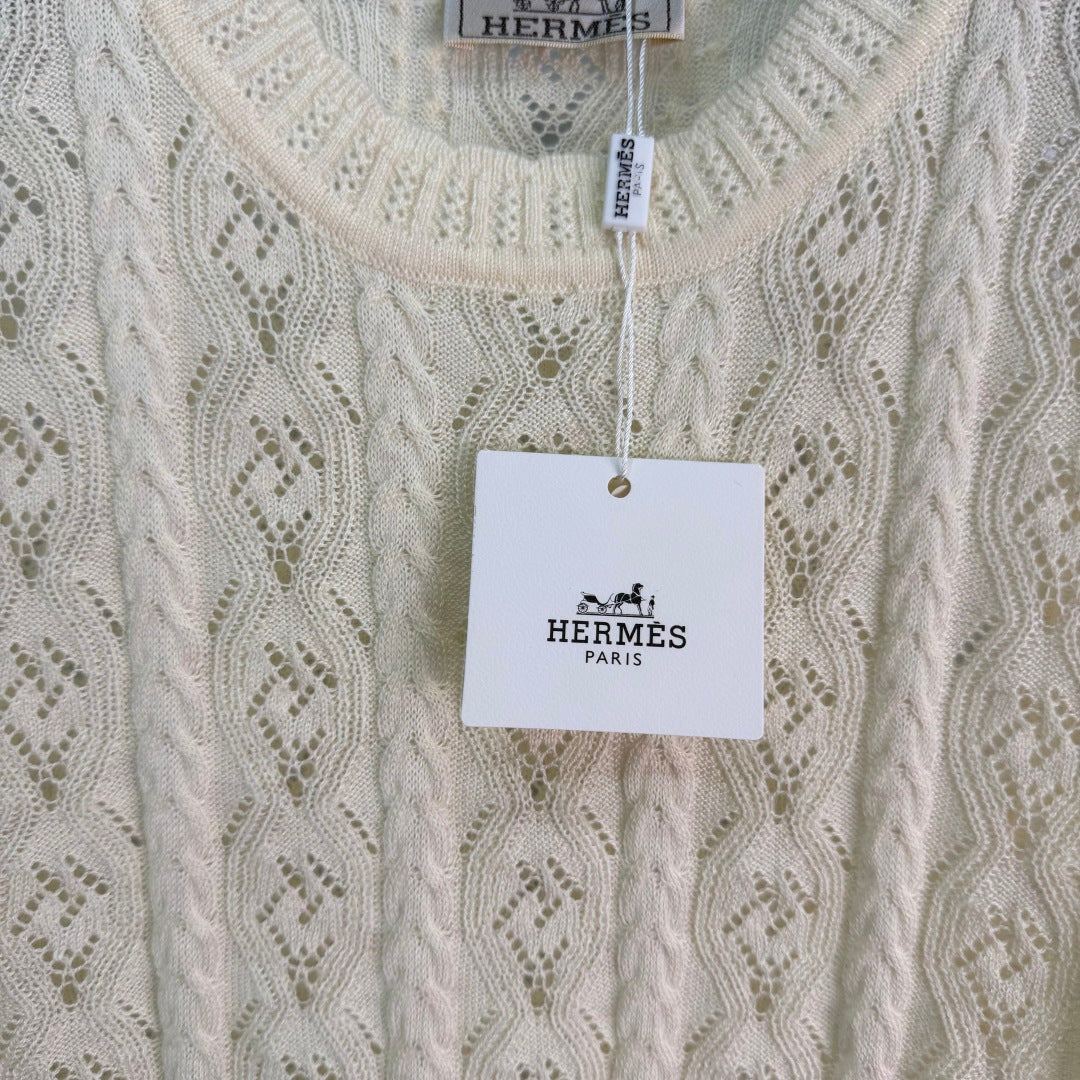 Pointelle Knit Polo Shirt - View 6