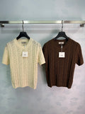 Pointelle Knit Polo Shirt - View 1