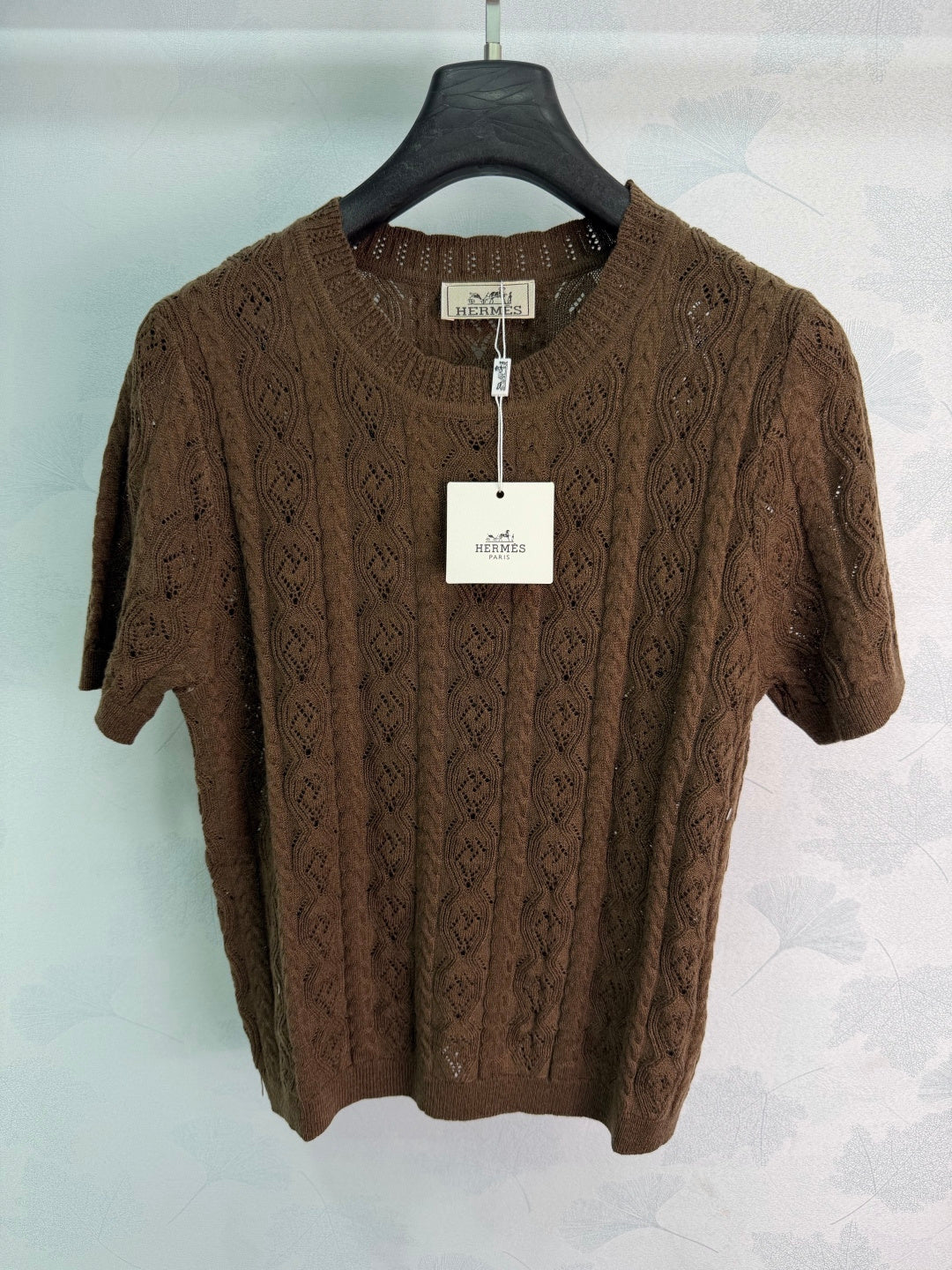 Pointelle Knit Polo Shirt - View 2