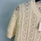 Pointelle Knit Polo Shirt - View 5