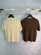 Pointelle Knit Polo Shirt - View 9