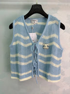Striped Knit Vest - View 3