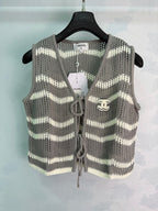 Striped Knit Vest - View 2