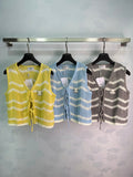Striped Knit Vest - View 1