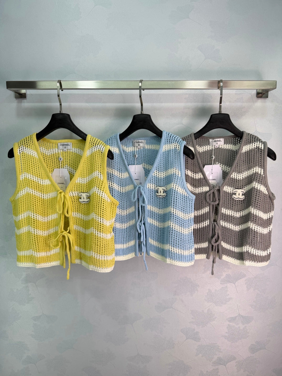 Striped Knit Vest - View 1