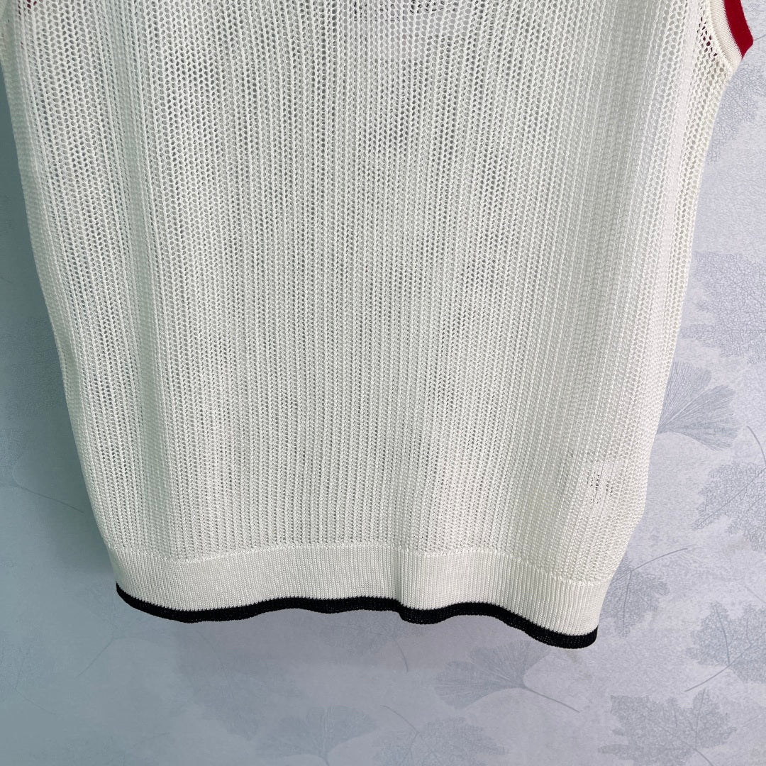 Contrast-Trim Knit Vest - View 7