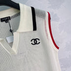 Contrast-Trim Knit Vest - View 5