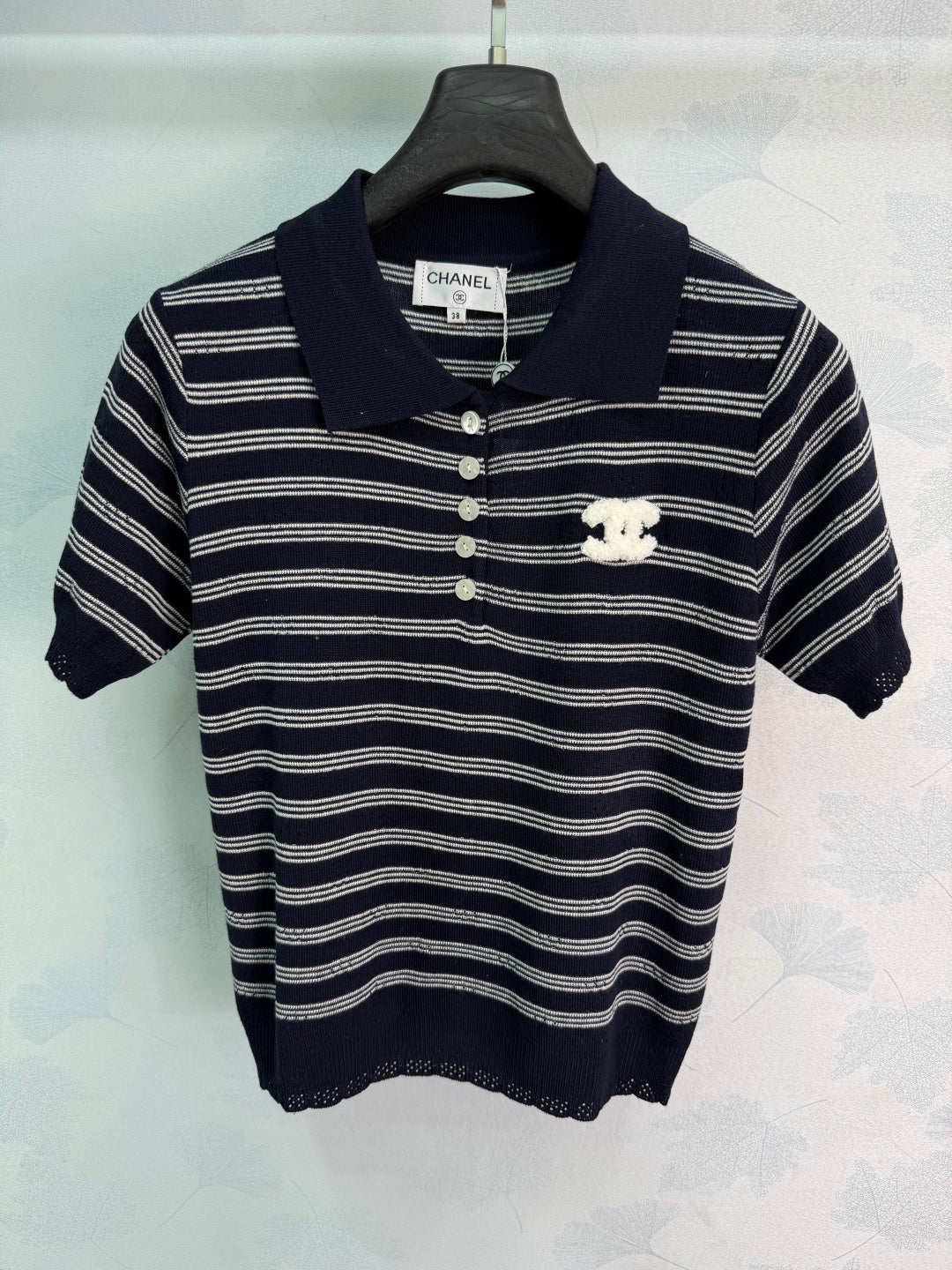 Striped Short-Sleeve Knit Polo - View 2