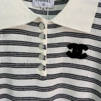 Striped Short-Sleeve Knit Polo - View 6