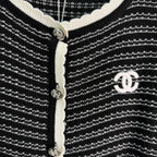 Contrast-Trim Knit Cardigan - View 5