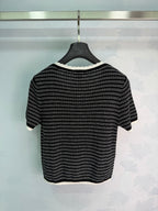 Contrast-Trim Knit Cardigan - View 9