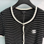 Contrast-Trim Knit Cardigan - View 2