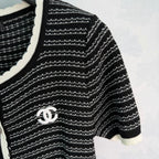 Contrast-Trim Knit Cardigan - View 3