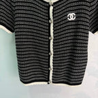 Contrast-Trim Knit Cardigan - View 6