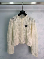 Cable-Knit Zip Cardigan - View 1