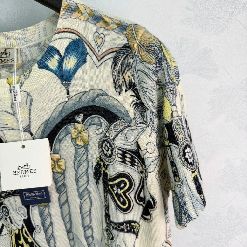 Baroque Print Silk Blouse - View 3