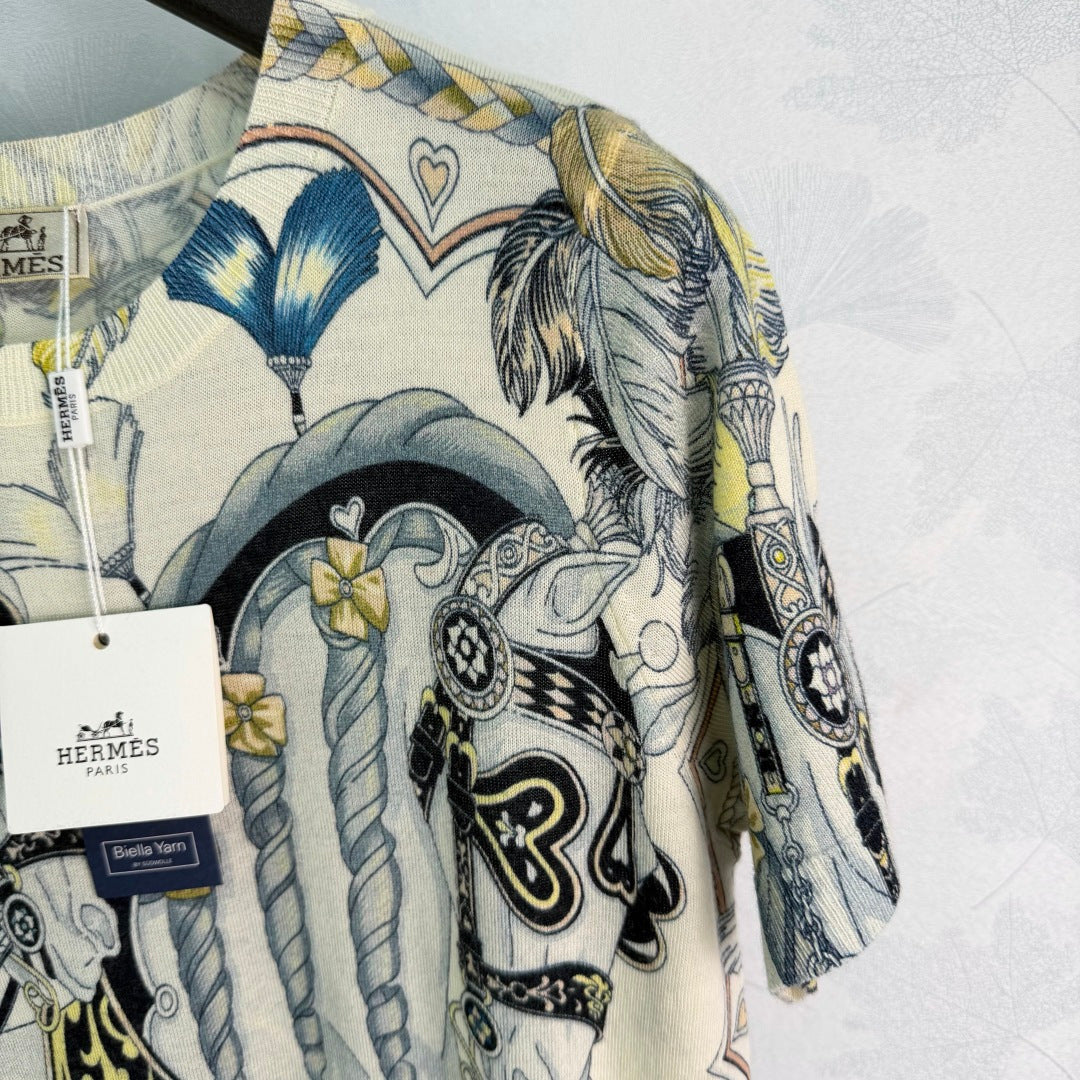 Baroque Print Silk Blouse - View 3