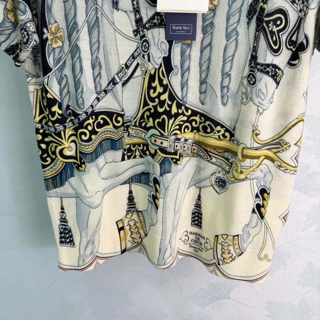 Baroque Print Silk Blouse - View 6