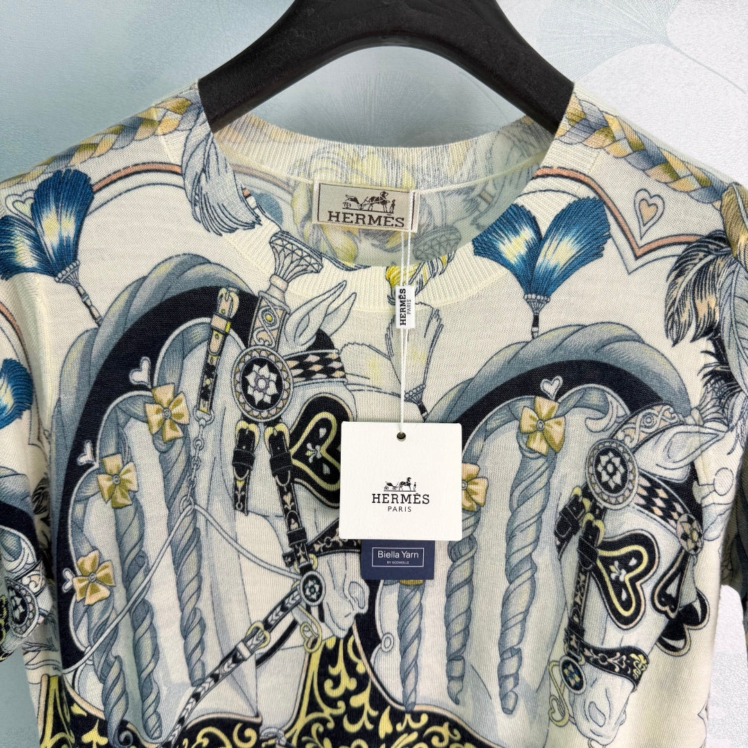 Baroque Print Silk Blouse - View 2