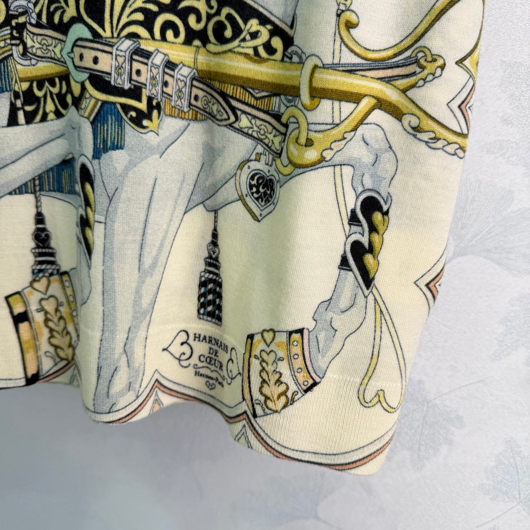 Baroque Print Silk Blouse - View 7