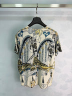 Baroque Print Silk Blouse - View 9