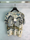 Baroque Print Silk Blouse - View 1