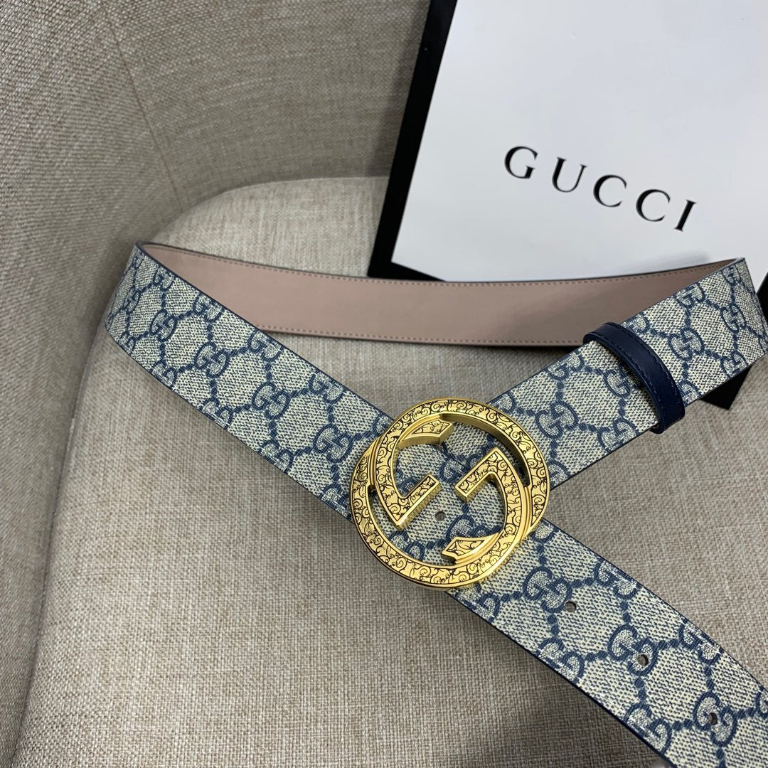 GG Supreme Canvas Belt with Gold-Tone