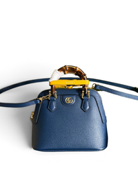 Diana Leather Bamboo Handle Bag