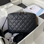Quilted Dual-Pocket Crossbody Bag
