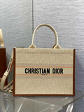 Canvas Tote Bag with Leather Trim