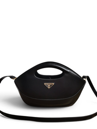 Triangle-Logo Leather Tote Bag