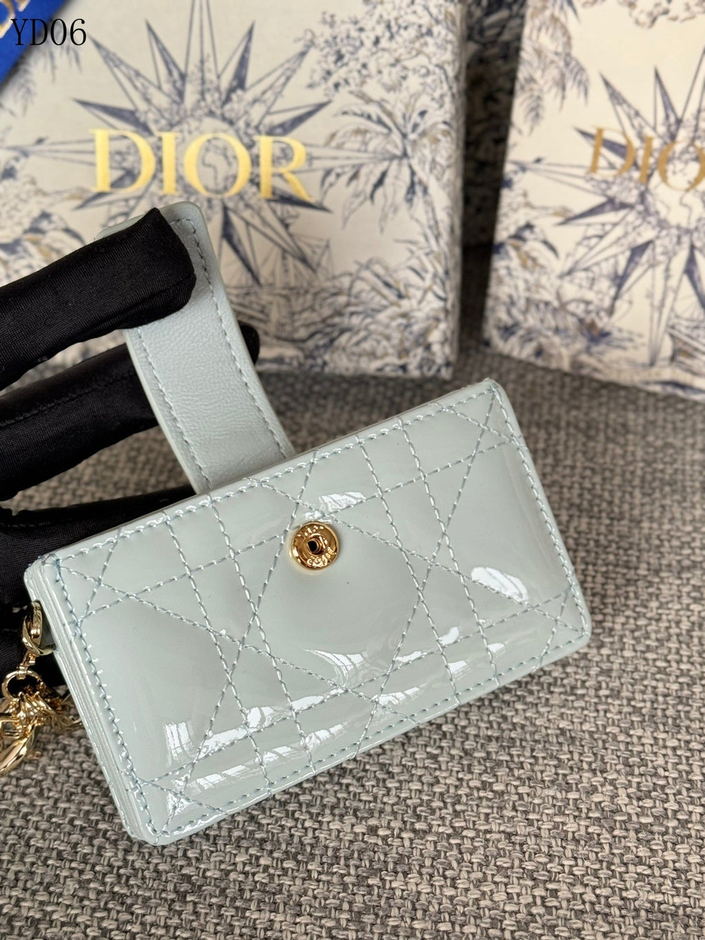 Quilted Leather Compact Wallet