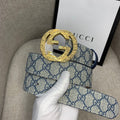 GG Supreme Canvas Belt with Gold-Tone