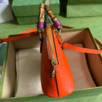 Diana Leather Bamboo Handle Bag