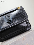 Niki Medium Patent Leather Shoulder Bag