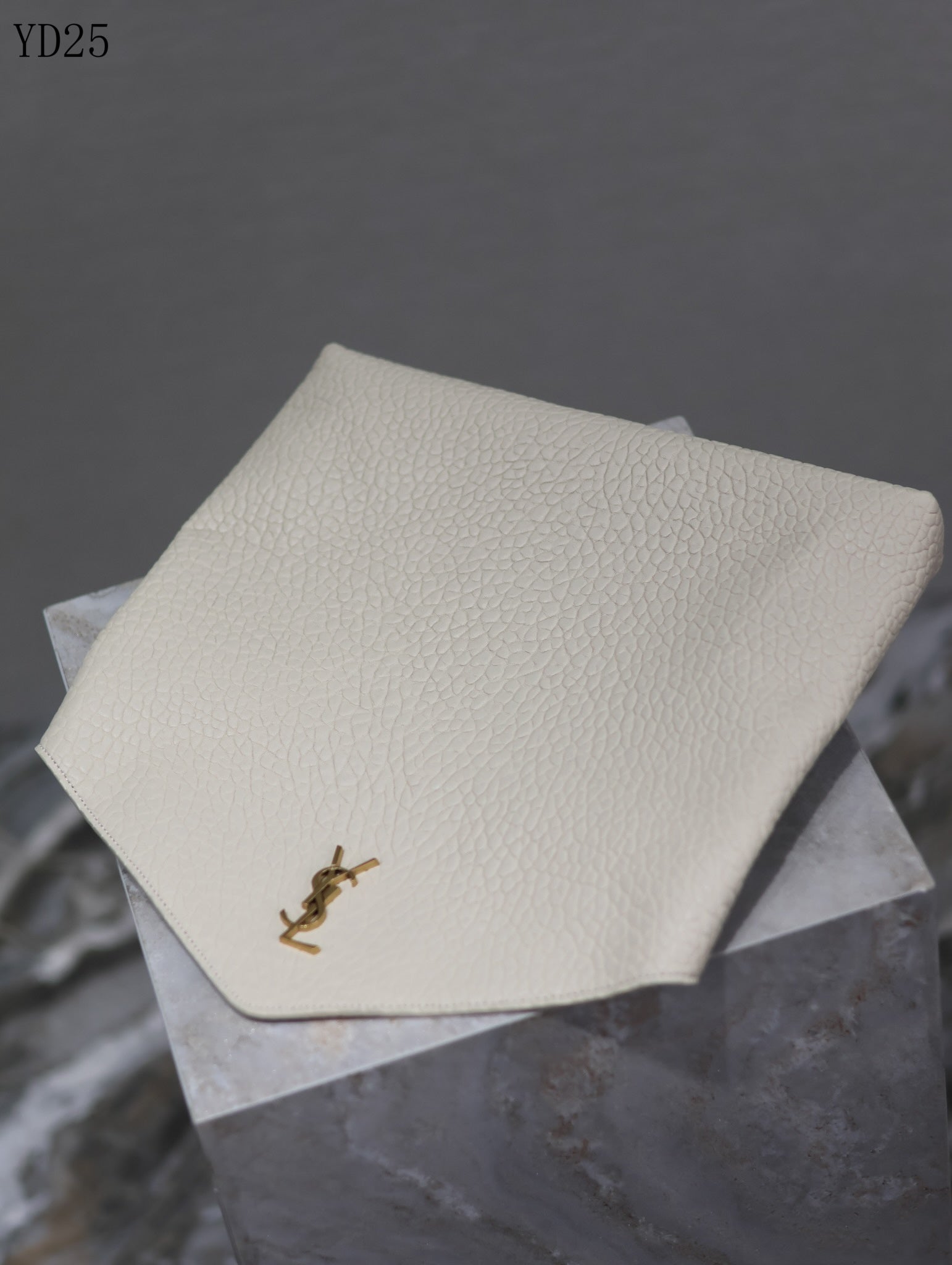 Grainy Leather Clutch Bag