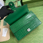 Croc-Embossed Dionysus Shoulder Bag