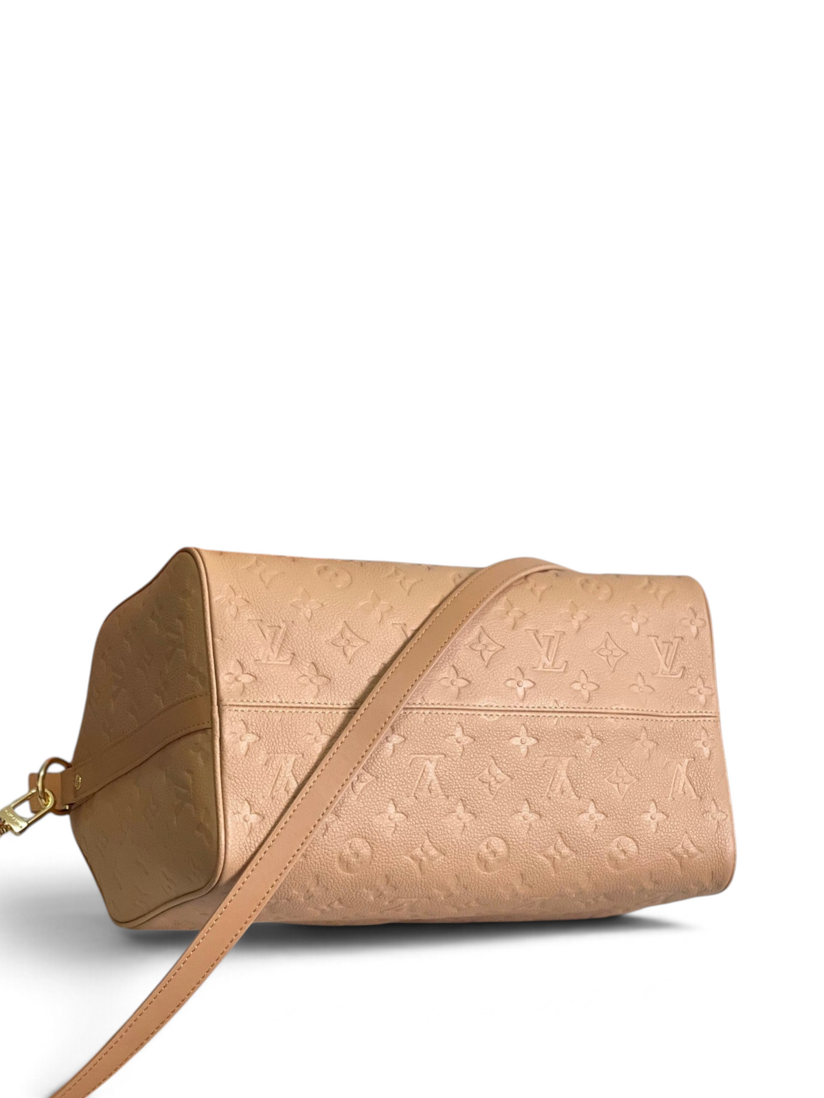 SWORD LUXURY marka, bej renkli, Monogram Empreinte deri Louis Vuitton Speedy Bandoulière 25 çanta.