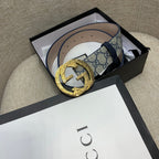 GG Supreme Canvas Belt with Gold-Tone
