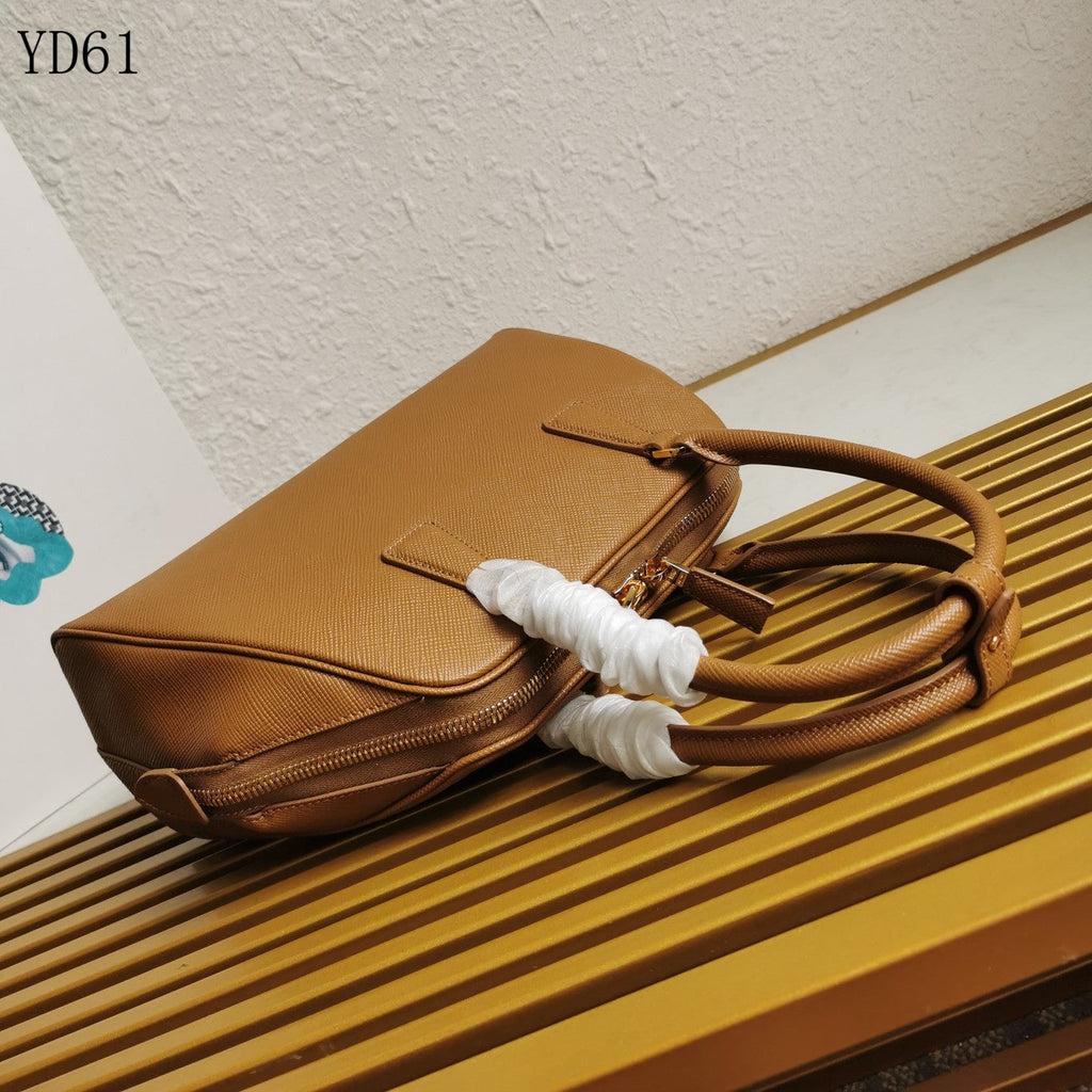 Saffiano Leather Top Handle Bag 32cm