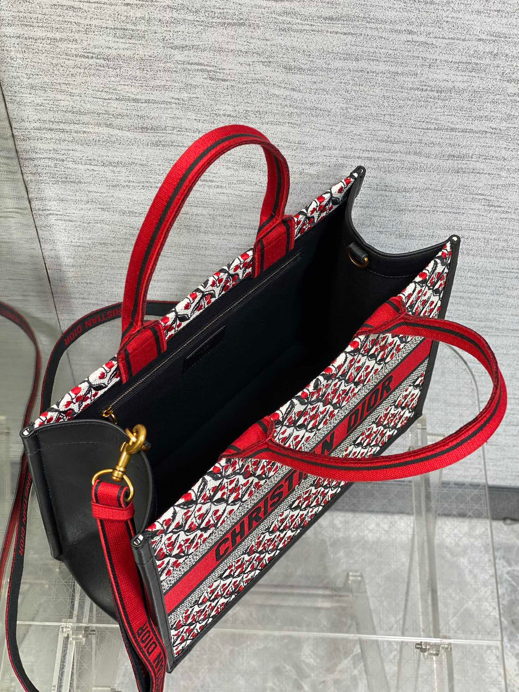 Canvas Tote Bag with Leather Trim