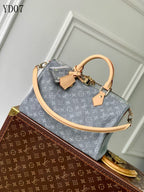 Monogram Denim Speedy Soft 30 Bag