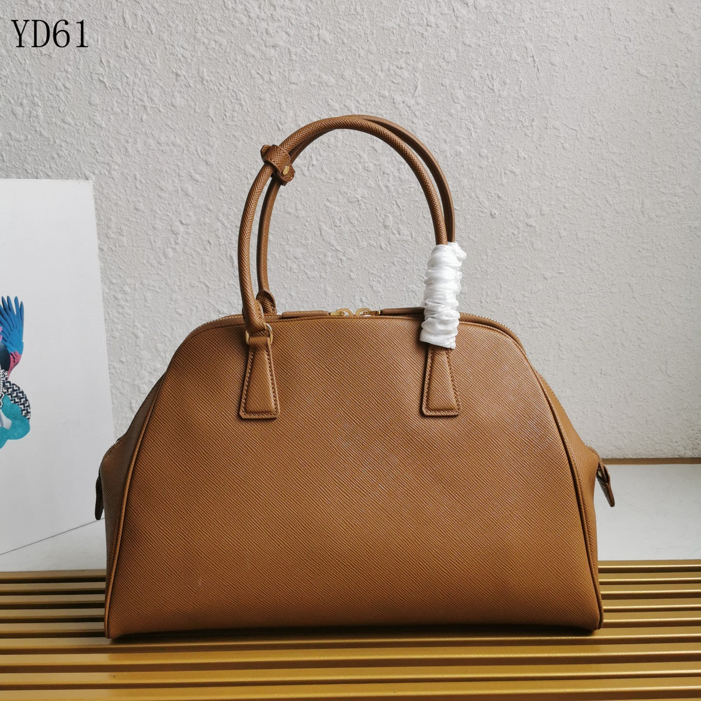Saffiano Leather Top Handle Bag