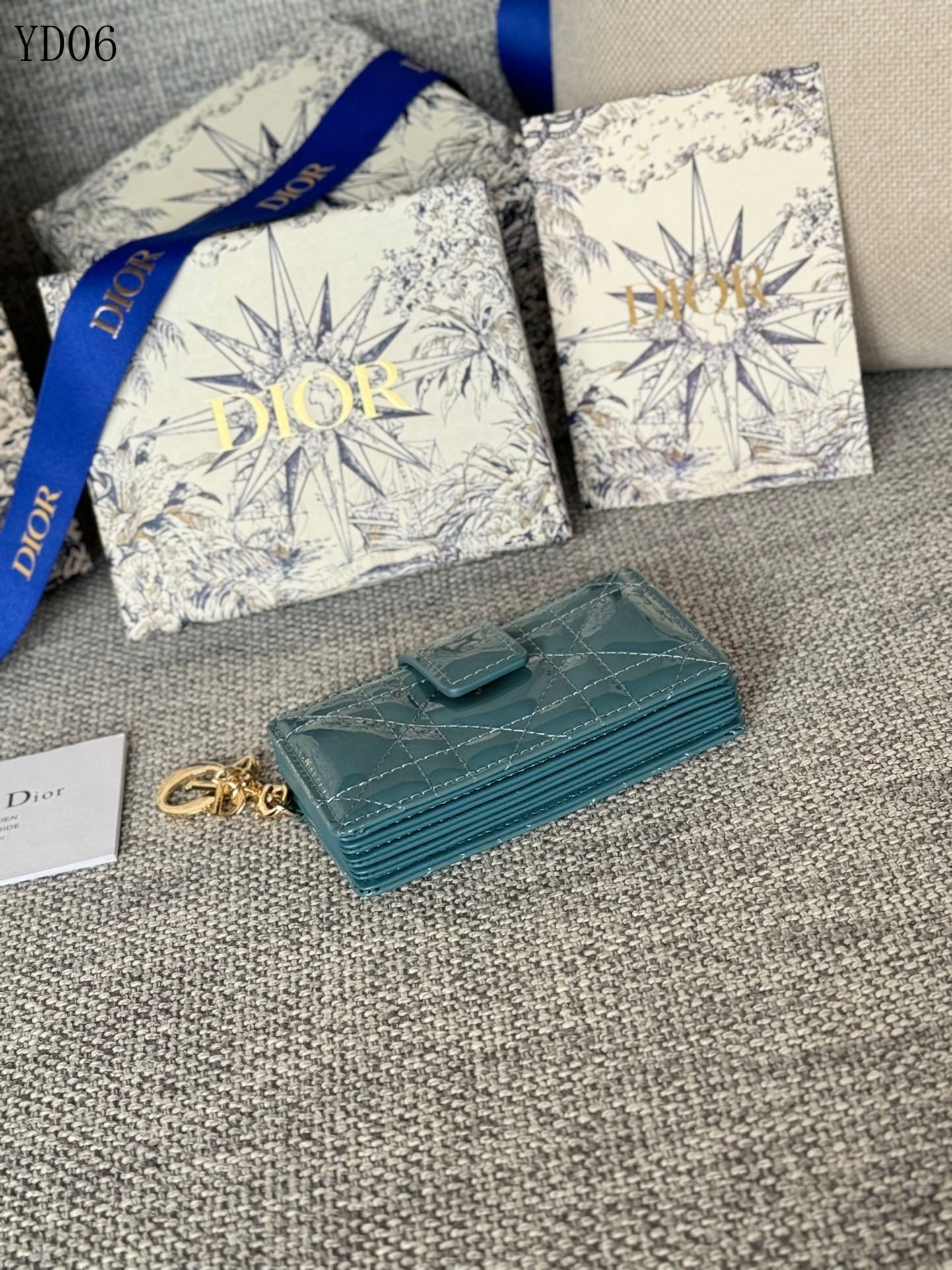 Quilted Leather Compact Wallet