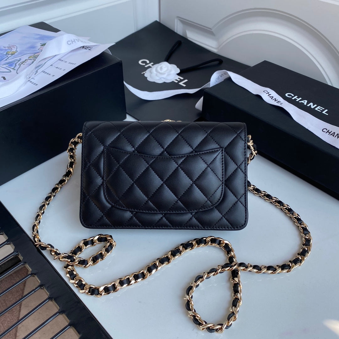 Quilted Coco Charm On Chain Flap Bag