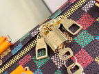 Keepall Bandoulière 50 – Multicolor Damier Canvas with Leather Trim