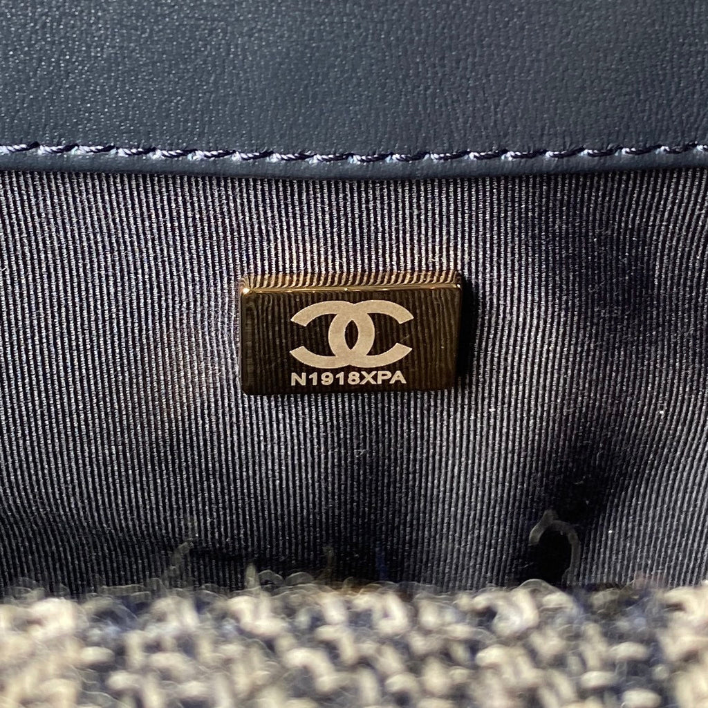 Tweed Flap Shoulder Bag
