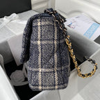 Tweed Flap Shoulder Bag