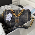 Tweed Flap Shoulder Bag